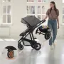 Carucior 3 in 1, Lionelo, Bianka, Transformabil, Cadru aluminiu, Cu landou si salteluta moale, Cu scoica auto, Cu multiple accesorii, Sustine 22 kg, 0 luni+, EN1466:2014+AC:2015, EN1888, Gri - 42