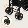 Carucior sport compact, Lionelo, Irma, Spatar ajustabil in 4 pozitii, Suport picioare reglabil, Manere rotative, Pliere tip umbrela, 6- 36 luni, Pana la 15 kg, Conform cu EN1888-1:2018, Negru - 17