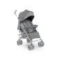 Carucior sport compact, Lionelo, Irma, Spatar ajustabil in 4 pozitii, Suport picioare reglabil, Manere rotative, Pliere tip umbrela, 6- 36 luni, Pana la 15 kg, Conform cu EN1888-1:2018, Gri