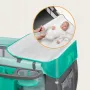 Patut pliant, Lionelo, Sven Plus, 120x60 cm, Cu doua nivele, Cu arcada jucarii, masuta de infasat, vibratii, melodii, conform cu standardele europeane de securitate EN716 si EN12221, Turcoaz/Gri - 18