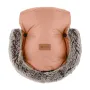 Manusi calduroase pentru carucior, Petite&Mars, Furry, Cu blanita detasabila, Pentru vremea rece, Potrivite pentru orice carucior, Impermeabile, Inchidere prin capse, Pastel Peach - 1