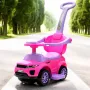 Masinuta de impins, Baby Mix, Cu maner de impins detasabil, Cu protectii laterale, Cu melodii si claxon, Cu suport jucarii sub sezut, Pink - 8