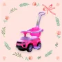 Masinuta de impins, Baby Mix, Cu maner de impins detasabil, Cu protectii laterale, Cu melodii si claxon, Cu suport jucarii sub sezut, Pink - 6