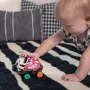 Masinuta zornaitoare, Oball,  Cu lumini, Textura flexibila, Pentru motricitate fina, Cu lumini, 3+ luni, Curious Car Zen, Multicolor - 5