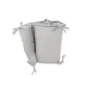 Aparatoare pentru patut, MimiNu, Cu volanase, Din bumbac certificat Oeko Tex Standard 100, 180x30 cm, Cu panglici, Colectia Royal,Grey - 1