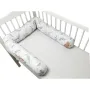 Aparatoare pentru patut, MimiNu, Tip rulou, Cu husa detasabila, Lungime 180 cm, Din bumbac certificat Oeko Tex Standard 100, Lulu Natural - 1