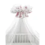 Baldachin, MimiNu, Din tull, Mare, Cu funda din bumbac, Dimensiune 400x170 cm, Materiale certificate Oeko Tex Standard 100, Design, Pink Ballerina
