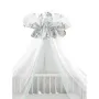 Baldachin, MimiNu, Din tull, Mare, Cu funda din bumbac, Dimensiune 400x170 cm, Materiale certificate Oeko Tex Standard 100, Lulu Natural