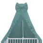 Baldachin, MimiNu, Pentru patut, Cu funda si volanas, 210x145 cm, Material certificat Oeko Tex Standard 100, Colectia Royal, Nepal Green - 1