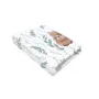 Cearceaf cu elastic, MimiNu, Pentru patut 140X70 cm, Din bumbac certificat Oeko Tex Standard 100, Lulu Natural - 1