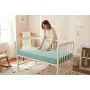 Cearceaf cu elastic, MimiNu, Pentru pat 160x80 cm, Din bumbac certificat Oeko Tex Standard 100, Colectia Royal, Nepal Green - 2