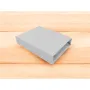 Cearceaf cu elastic, MimiNu, Pentru patut 120X60 cm, Din bumbac certificat Oeko Tex Standard 100, Colectia Royal, Grey - 3