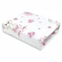 Cearceaf cu elastic, MimiNu, Pentru patut 120X60 cm, Din bumbac certificat Oeko Tex Standard 100, Design, Pink Ballerina - 1