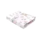 Cearceaf cu elastic, MimiNu, Pentru patut co-sleeper, Theo, Dimensiune 85 x 46 cm, Din bumbac certificat Oeko Tex Standard 100, Sweet Deer Pink - 1