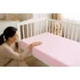 Cearceaf cu elastic, MimiNu, Jerse, Pentru patut 140X70 cm, Material certificat Oeko Tex Standard 100, Light Pink - 4