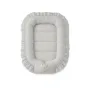 Cosulet bebelus, MimiNu, Pentru dormit, Baby Nest 55 x 75 cm, Cu Volanase, Husa 100% bumbac, Din bumbac certificat Oeko Tex Standard 100, Colectia Royal, Grey