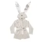 Halat de baie, MimiNu, Cu urechi, 2 - 5 ani, Moale, Cu buzunare, Cu cordon, Din bumbac si thermo fleece, Materiale certificate Oeko Tex Standard 100, Safari Beige - 1