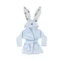 Halat de baie, MimiNu, Cu urechi, 5 - 7 ani, Moale, Cu buzunare, Cu cordon, Din bumbac si thermo fleece, Materiale certificate Oeko Tex Standard 100, Parachutes Blue - 1