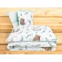 Lenjerie patut cu 3 piese, MimiNu, Pentru patut 120x60 cm, Cu protectie laterala, Din bumbac certificat Oeko Tex Standard 100, Lulu natural - 2