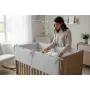 Lenjerie patut cu 3 piese, MimiNu, Pentru patut 120x60 cm, Cu volanase, Cu protectie laterala, Din bumbac certificat Oeko Tex Standard 100, Colectia Royal, Grey - 6