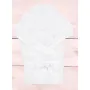 Paturica de infasat, MimiNu, Multifunctionala pentru botez, Cu volanase, Cu inchidere cu panglica si arici velcro, Dimensiune 75x75 cm, Din bumbac certificat Oeko Tex Standard 100, White - 2