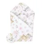Paturica de infasat, MimiNu, Cu doua fete, Cu multiple utilizari, Cu inchidere arici velcro, Dimensiune 75x75 cm, Din bumbac certificat Oeko Tex Standard 100, Sweet Deer Pink - 1