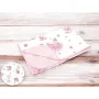 Paturica moale, MimiNu, Cu doua fete, Dimensiune 75x100 cm, Din bumbac certificat Oeko Tex Standard 100, Design, Pink Ballerina - 2