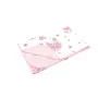 Paturica moale, MimiNu, Cu doua fete, Dimensiune 75x100 cm, Din bumbac certificat Oeko Tex Standard 100, Design, Pink Ballerina
