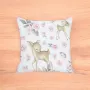 Perna clasica de dormit, MimiNu, Cu husa detasabila cu fermoar, Din bumbac certificat Oeko Tex Standard 100, 40x40 cm, Sweet Deer Pink - 2
