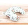 Perna pentru alaptat, MimiNu, Din bumbac certificat Oeko Tex Standard 100, Cu husa detasabila, Cu fermoar securizat, Circumferinta 155 cm, Lulu Natural - 2