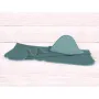 Prosop cu gluga, MimiNu, Mare, Cu volanas, Dimensiune 100x100 cm, Din bumbac si thermo fleece, Materiale certificate Oeko Tex Standard 100, Colectia Royal, Nepal Green - 2