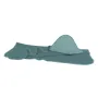 Prosop cu gluga, MimiNu, Mare, Cu volanas, Dimensiune 100x100 cm, Din bumbac si thermo fleece, Materiale certificate Oeko Tex Standard 100, Colectia Royal, Nepal Green - 1