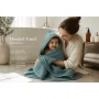 Prosop cu gluga, MimiNu, Mare, Cu volanas, Dimensiune 100x100 cm, Din bumbac si thermo fleece, Materiale certificate Oeko Tex Standard 100, Colectia Royal, Nepal Green - 3