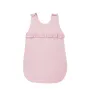 Sac de dormit, MimiNu, Pentru bebelusi, De iarna, Cu volanase, Din bumbac certificat Oeko Tex Standard 100, Cu fermoar lateral, Cu capse pe umar, 70 cm, 0 - 6 luni, 2.5 Tog, Colectia Royal, Powder Pink - 1