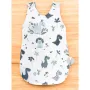 Sac de dormit, MimiNu, Pentru bebelusi, De iarna, Din bumbac certificat Oeko Tex Standard 100, Cu fermoar lateral, Cu capse pe umar, 70 cm, 0 - 6 luni, 2.5 Tog, Dino Granat - 2