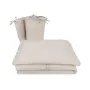 Lenjerie patut cu 6 piese, MimiNu, Pentru patut 120x60 cm, Cu volanase, Cu pilota si perna, Cu doua aparatori laterale, Din bumbac certificat Oeko Tex Standard 100, Colectia Royal, Beige - 2
