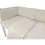 Lenjerie patut cu 6 piese, MimiNu, Pentru patut 120x60 cm, Cu volanase, Cu pilota si perna, Cu doua aparatori laterale, Din bumbac certificat Oeko Tex Standard 100, Colectia Royal, Beige - 4