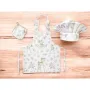 Set Micutul bucatar, MimiNu, Cu sort, o boneta si accesoriu pentru vase calde, Din bumbac certificat Oeko Tex Standard 100, Sweet Deer Pink - 2