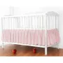 Volanas pentru saltea de patut, MimiNu 120x60 cm, Din bumbac certificat Oeko Tex Standard 100, Colectia Royal, Powder Pink - 2