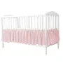 Volanas pentru saltea de patut, MimiNu 120x60 cm, Din bumbac certificat Oeko Tex Standard 100, Colectia Royal, Powder Pink - 1