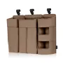 Organizator multifunctional, Lionelo, Sidepocket L, 58x11x58 cm, 3 parti independente cu multiple buzunare, Universal, Constructie ranforsata, Bej - 8