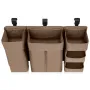 Organizator multifunctional, Lionelo, Sidepocket L, 58x11x58 cm, 3 parti independente cu multiple buzunare, Universal, Constructie ranforsata, Bej - 9