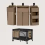 Organizator multifunctional, Lionelo, Sidepocket L, 58x11x58 cm, 3 parti independente cu multiple buzunare, Universal, Constructie ranforsata, Bej - 12