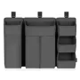 Organizator multifunctional, Lionelo, Sidepocket L, 58x11x58 cm, 3 parti independente cu multiple buzunare, Universal, Constructie ranforsata, Gri