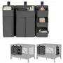 Organizator multifunctional, Lionelo, Sidepocket L, 58x11x58 cm, 3 parti independente cu multiple buzunare, Universal, Constructie ranforsata, Gri - 11