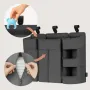 Organizator multifunctional, Lionelo, Sidepocket L, 58x11x58 cm, 3 parti independente cu multiple buzunare, Universal, Constructie ranforsata, Gri - 13