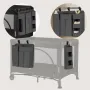 Organizator multifunctional, Lionelo, Sidepocket L, 58x11x58 cm, 3 parti independente cu multiple buzunare, Universal, Constructie ranforsata, Gri - 14