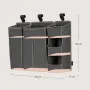 Organizator multifunctional, Lionelo, Sidepocket L, 58x11x58 cm, 3 parti independente cu multiple buzunare, Universal, Constructie ranforsata, Gri - 19