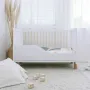Pachet Patut din lemn bebe, 120x60 cm, Transformabil, FreeON, Ava, Saltea 120x60x12 cm si protectie impermeabila - 4