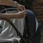 Parasolar textil, Petite&Mars, Din Bumbac, Pentru soare si vant, Universal, Protectie UV SPF40+, Potrivit pentru carucioare si scaune auto, 45 × 51 cm, Champagne - 4